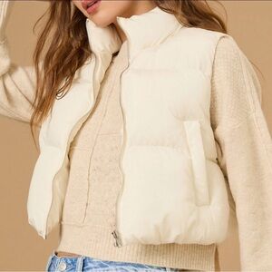 Cream Cropped Vest